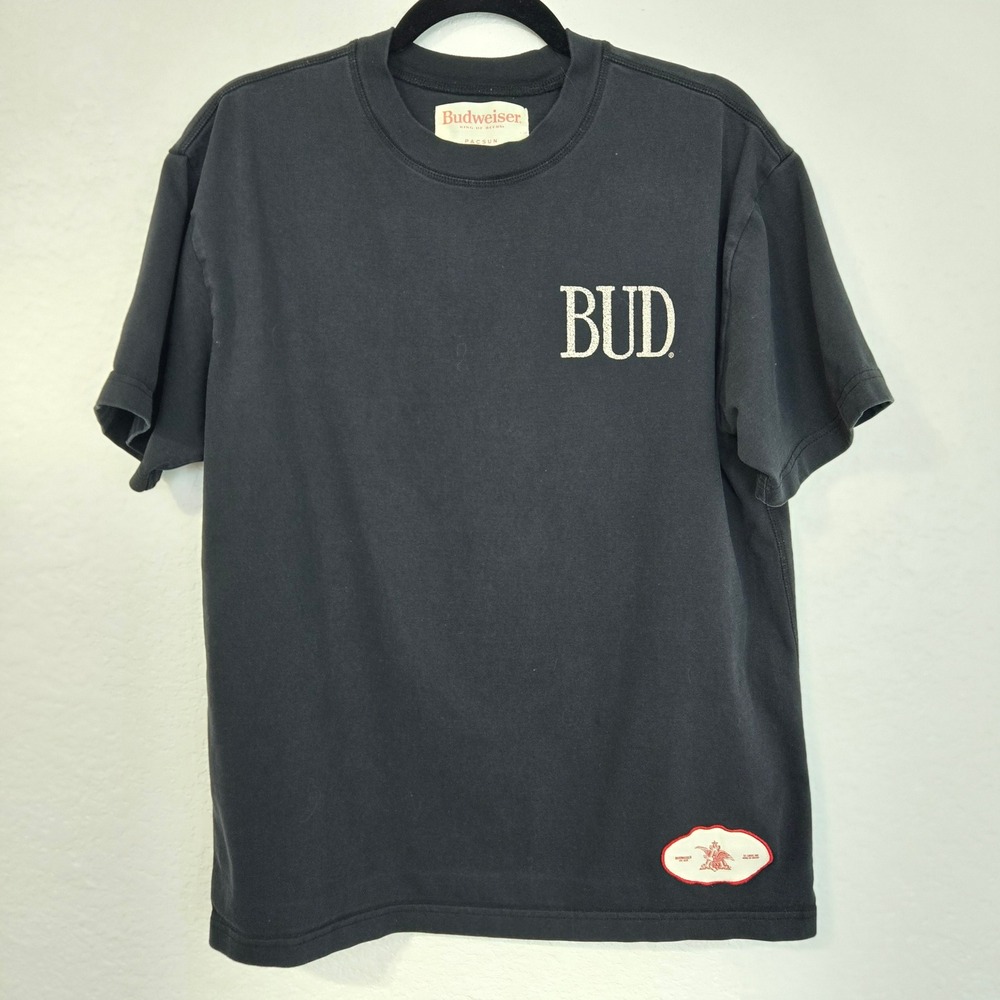 Budweiser King of Beers Black Short Sleeve Graphic T Shirt Mens Medium